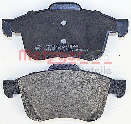 Jeu de 4 plaquettes de frein METZGER ref. 1170636